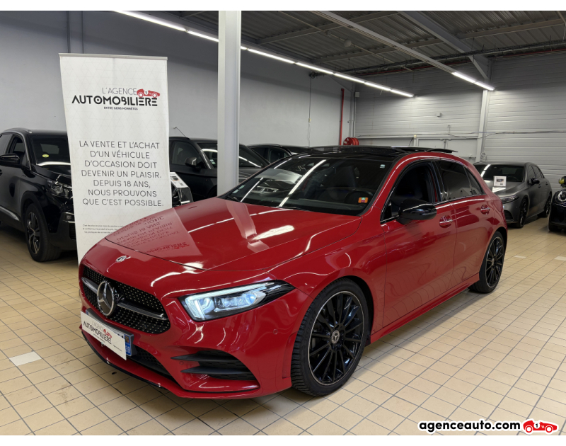 Achat voiture occasion, Auto occasion pas cher | Agence Auto Mercedes Classe A 1.5 180 D 115 AMG LINE 7G-DCT BVA Rouge Année 2019 Automatique Diesel
