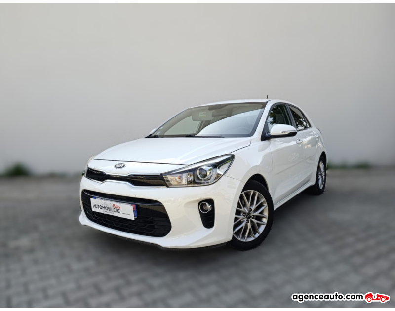 Achat voiture occasion, Auto occasion pas cher | Agence Auto Kia Rio 1.0 T-GDI 100 CONNECT ISG Garantie 12 mois nationale Blanc Année 2018 Manuelle Essence