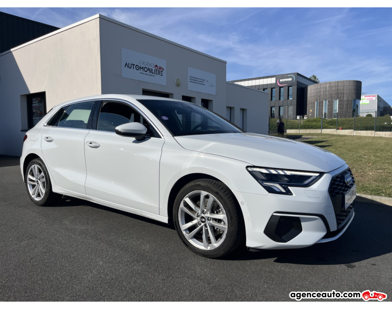 Aankoop Gebruikte Auto, Goedkope Gebruikte Auto | Agence Auto Audi A3 Sportback IV 35 TFSI 150 MHEV BUSINESS LINE S-TRONIC 7/ GARANTIE 12 MOIS Blanc Jaar 2021 Automatique Essence