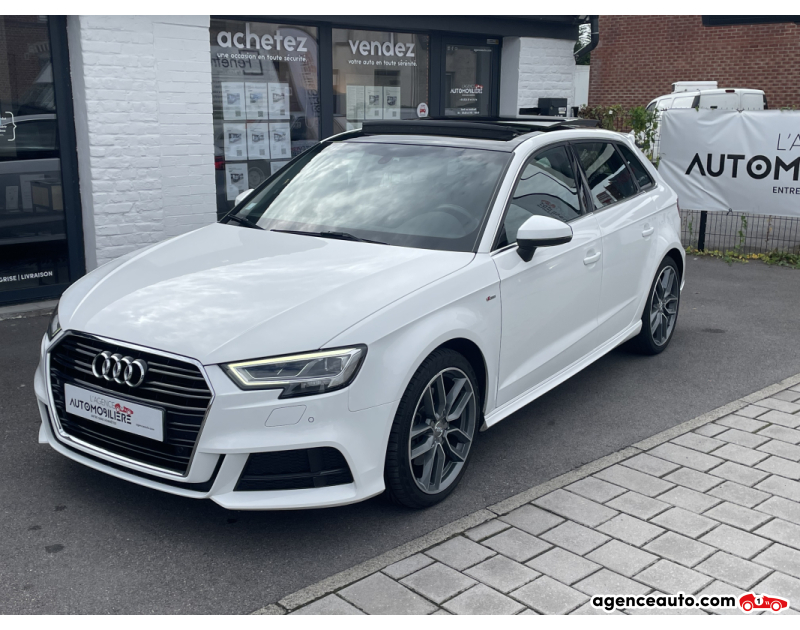 Compra de Coches Usados, Coches Usados Baratos %'|'% Agence Auto Audi A3 Sportback 35 TDI 150ch Sport Limited S tronic 7 Toit ouvrant Blanc Año 2020 Automatique Diesel