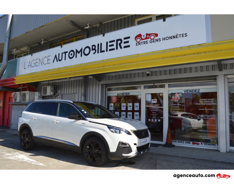 Achat voiture occasion, Auto occasion pas cher | Agence Auto Peugeot 5008 1.6 PureTech 180ch S&S GT Line EAT8 s Blanc Année 2019 Automatique Essence