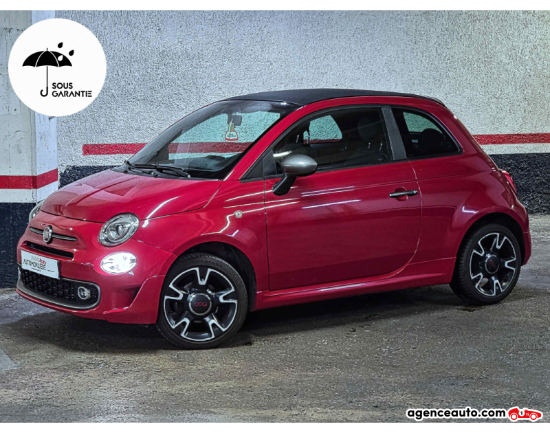 Achat voiture occasion, Auto occasion pas cher | Agence Auto Fiat 500 C Cabriolet 1.2 8V 69ch Sport Rouge Année 2017 Manuelle Essence