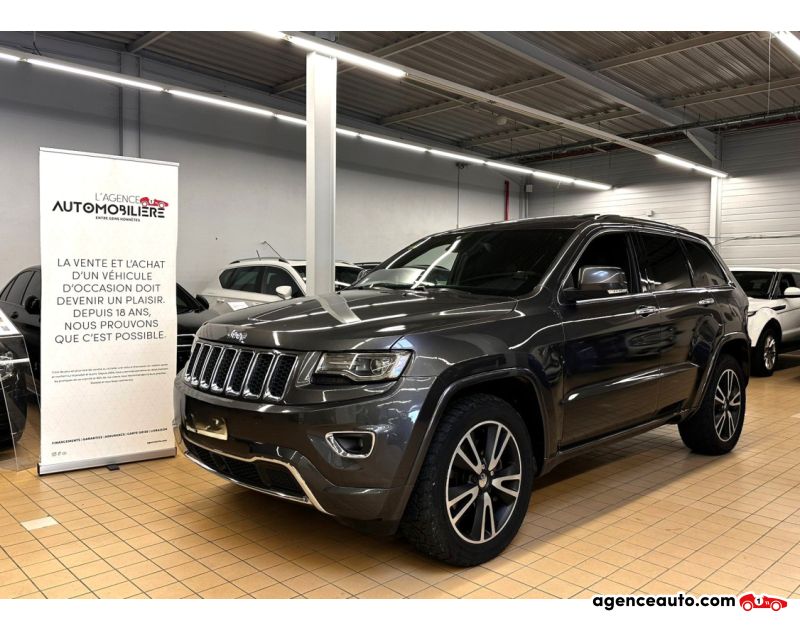 Achat voiture occasion, Auto occasion pas cher | Agence Auto Jeep Grand Cherokee 3.0 CRD V6 250 OVERLAND BVA8 Gris Année 2014 Automatique Diesel