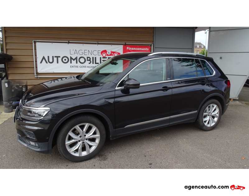 Achat voiture occasion, Auto occasion pas cher | Agence Auto Volkswagen Tiguan MATCH 150 ch DSG BVA Noir Année 2020 Automatique Diesel