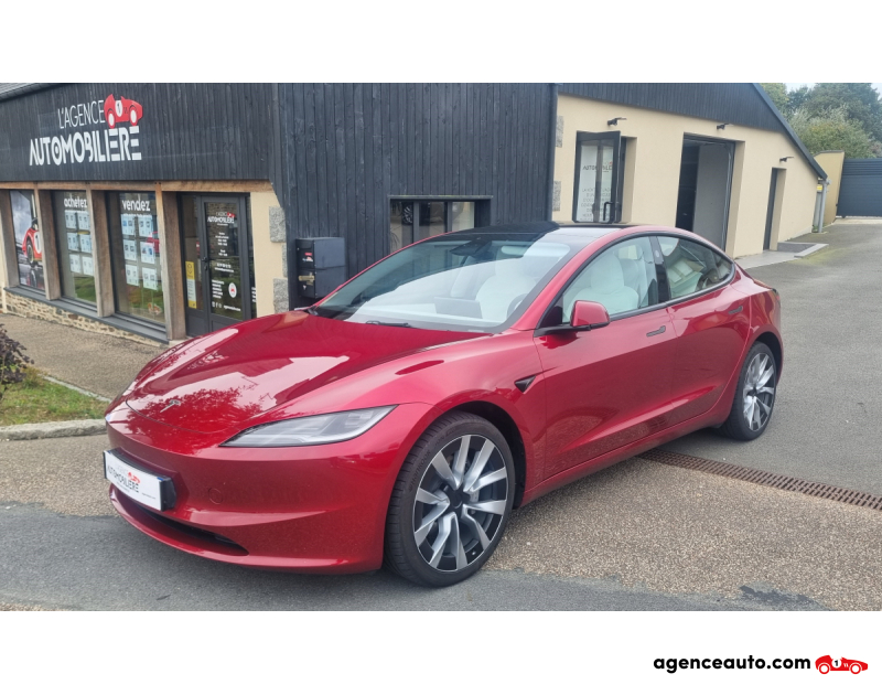 Achat voiture occasion, Auto occasion pas cher | Agence Auto Tesla Model 3 HIGHLAND 346 GRANDE AUTONOMIE AWD 75KW Phase 3 Rouge Année 2024 Automatique Électrique