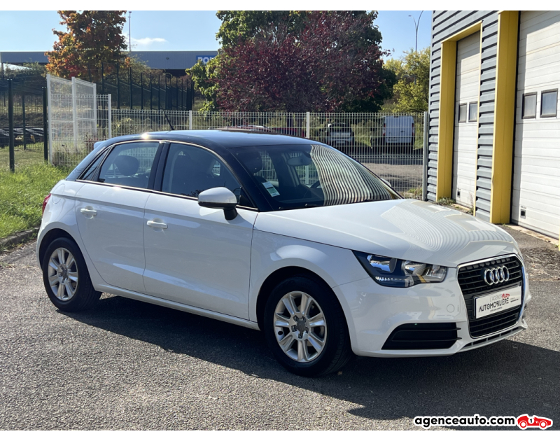 Achat voiture occasion, Auto occasion pas cher | Agence Auto Audi A1 Sportback 1.2 TFSI 86 CV Ambiente 1ère main Blanc Année 2015 Manuelle Essence