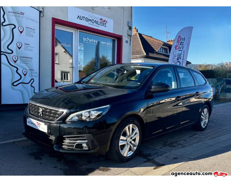 Compra de Coches Usados, Coches Usados Baratos %'|'% Agence Auto Peugeot 308 SW SW Phase II 1.5 BlueHDi 100 ch ACTIVE PACK BUSINESS Noir Año 2018 Manuelle Diesel