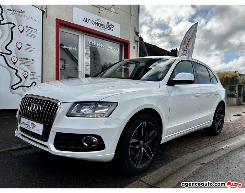 Achat voiture occasion, Auto occasion pas cher | Agence Auto Audi Q5 Phase 2 2.0 TDI 143 ch AMBIENTE / Attelage / Origine France Blanc Année 2013 Manuelle Diesel
