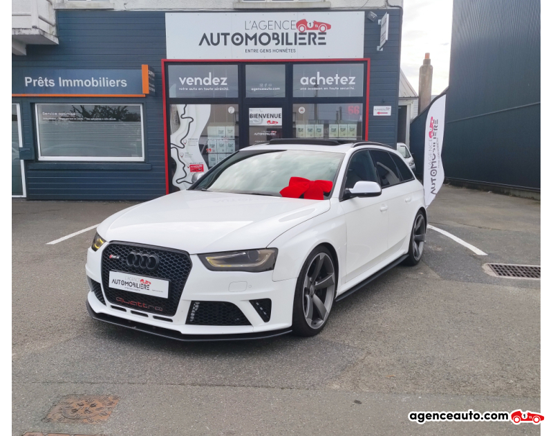 Compra de Coches Usados, Coches Usados Baratos %'|'% Agence Auto Audi Rs4 Avant Break RS4 V8 4.2 FSi 450 ch Quattro S-Tronic BVA Blanc Año 2015 Automatique Essence