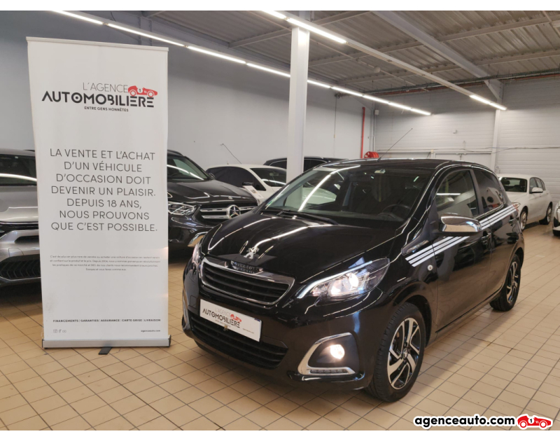 Achat voiture occasion, Auto occasion pas cher | Agence Auto Peugeot 108 1.0 VTI 72 S&S 3CV COLLECTION 5P Noir Année 2019 Manuelle Essence