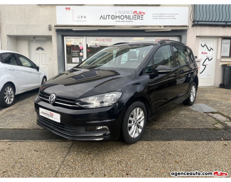 Achat voiture occasion, Auto occasion pas cher | Agence Auto Volkswagen Touran II 1.6 TDI DSG7 115 cv Boîte auto 7 places Confortline - Attelage APPLE CAR Noir Année 2018 Automatique Diesel