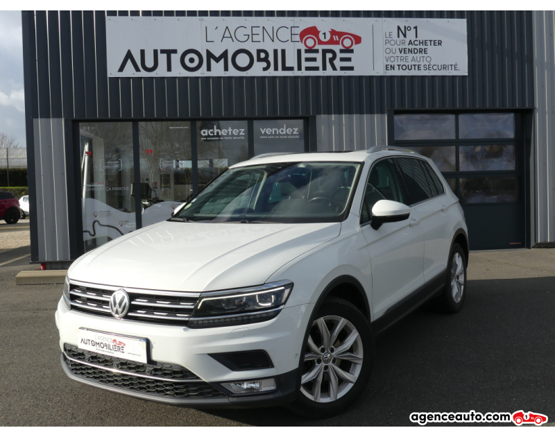 Achat voiture occasion, Auto occasion pas cher | Agence Auto Volkswagen Tiguan 150CV CARAT DSG7 Blanc Année 2017 Automatique Diesel