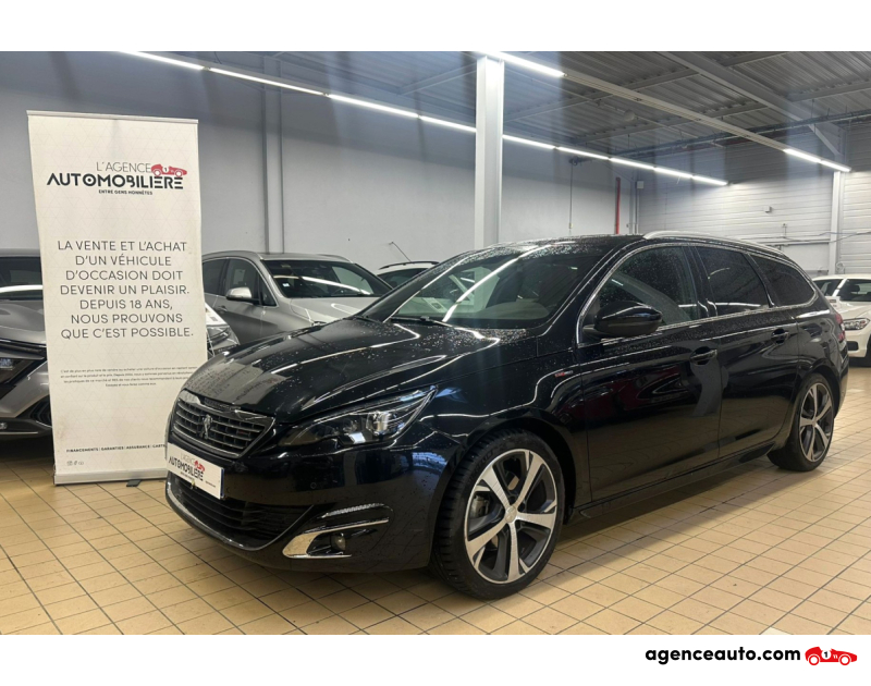 Achat voiture occasion, Auto occasion pas cher | Agence Auto Peugeot 308 SW 2.0 BLUEHDI 150 S&S GT LINE EAT6 Noir Année 2016 Automatique Diesel