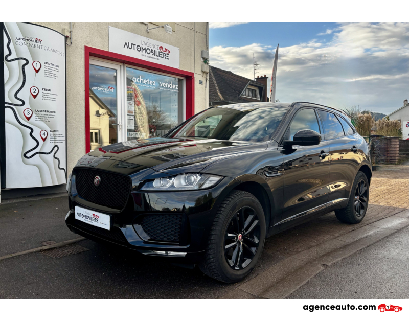 Achat voiture occasion, Auto occasion pas cher | Agence Auto Jaguar F-Pace 20d 2.0 D AWD 180 ch CHEQUERED FLAG Noir Année 2020 Automatique Diesel