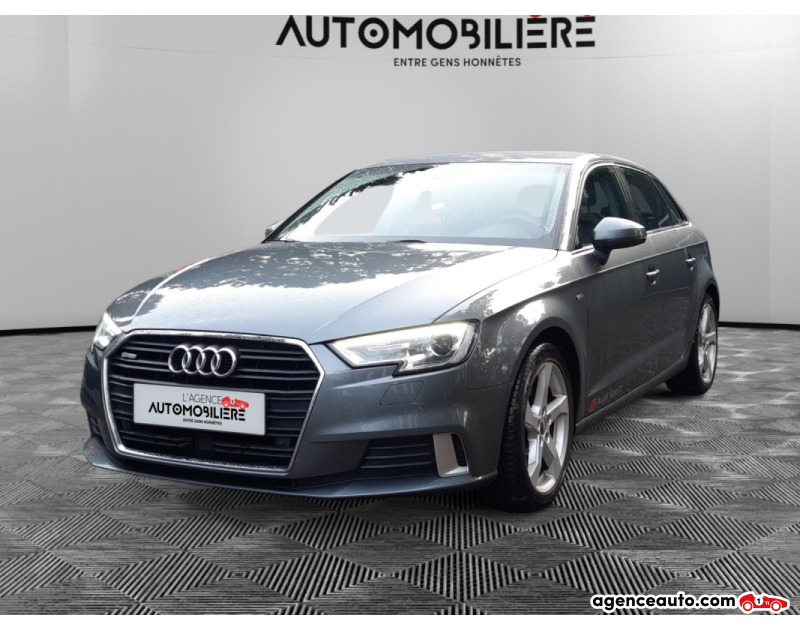 Achat voiture occasion, Auto occasion pas cher | Agence Auto Audi A3 Sportback Sportback 1.0 TFSI S-Line S tronic 116Ch /Garantie 12Mois Gris Année 2018 Automatique Essence