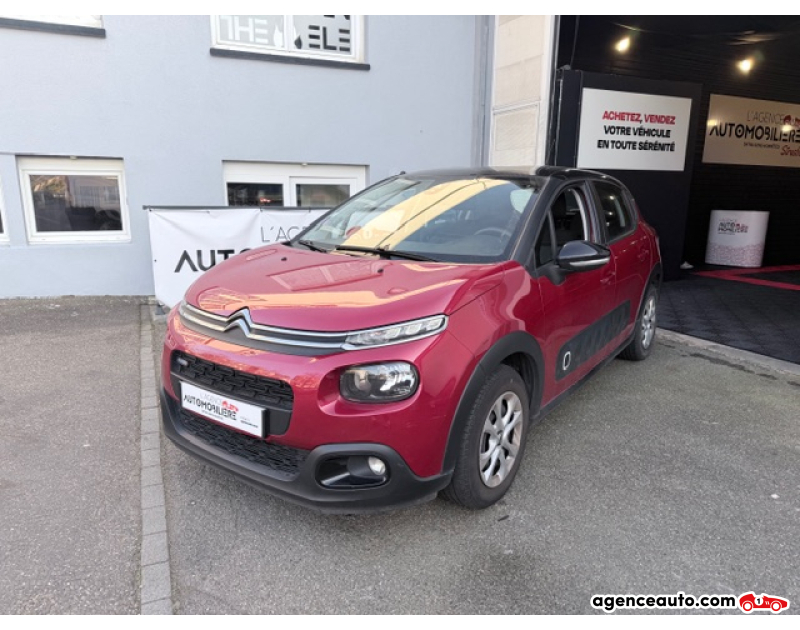 Achat voiture occasion, Auto occasion pas cher | Agence Auto Citroen C3 1.2 VTi 82 Feel Rouge Année 2017 Manuelle Essence