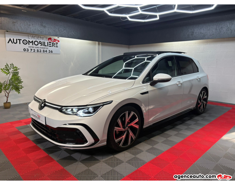 Aankoop Gebruikte Auto, Goedkope Gebruikte Auto | Agence Auto Volkswagen Golf VIII R-LINE DSG7 2.0 TDi Blanc Jaar 2021 Automatique Diesel