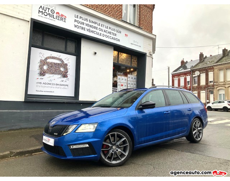 Achat voiture occasion, Auto occasion pas cher | Agence Auto Skoda Octavia Combi Combi RS  Phase 2  2.0 TSi 16V GPF DSG7 245 cv Boîte auto Bleu Année 2019 Automatique Essence