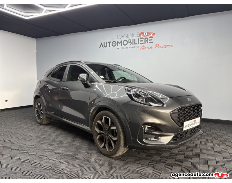 Achat voiture occasion, Auto occasion pas cher | Agence Auto Ford Puma II 1.0I Ecoboost Flexifuel 125 CV ST LINE X - SUIVI COMPLET FORD Gris Année 2022 Manuelle Bioethanol