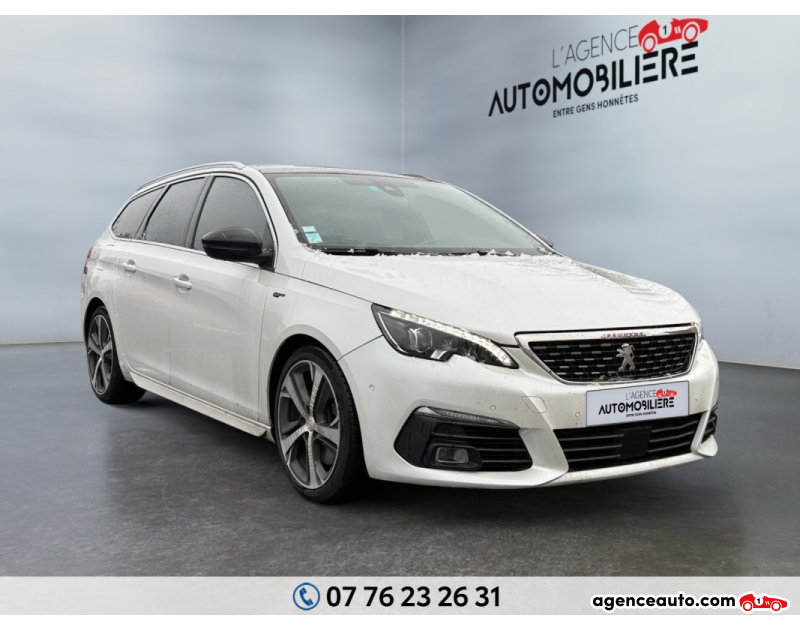 Achat voiture occasion, Auto occasion pas cher | Agence Auto Peugeot 308 Sw GT 1.6 THP 225ch S&S EAT8 Blanc Année 2018 Automatique Essence