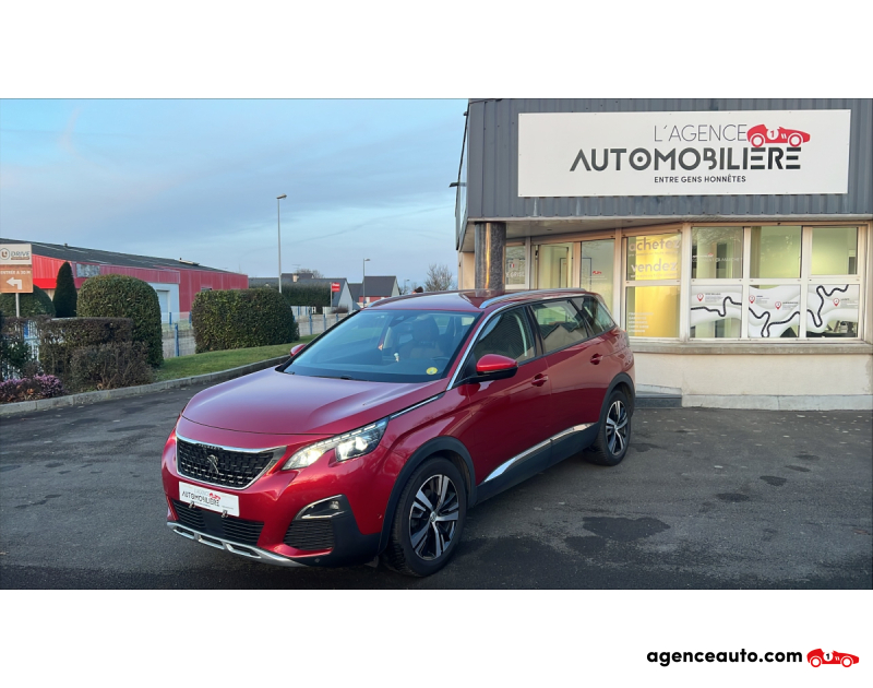 Achat voiture occasion, Auto occasion pas cher | Agence Auto Peugeot 5008 BlueHDI 130 CH S&S EAT8 ALLURE Rouge Année 2020 Automatique Diesel