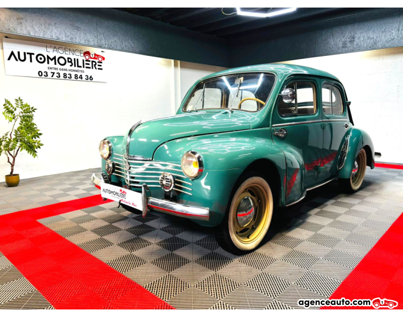 Achat voiture occasion, Auto occasion pas cher | Agence Auto Renault 4 CV 4cv R1062 de 1953 Vert Année 1953 Manuelle Essence