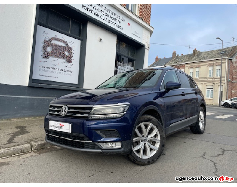 Achat voiture occasion, Auto occasion pas cher | Agence Auto Volkswagen Tiguan II 2.0 TDi 16V 4Motion DSG7 190 cv Boîte auto FINITION CARAT Bleu Année 2017 Automatique Diesel