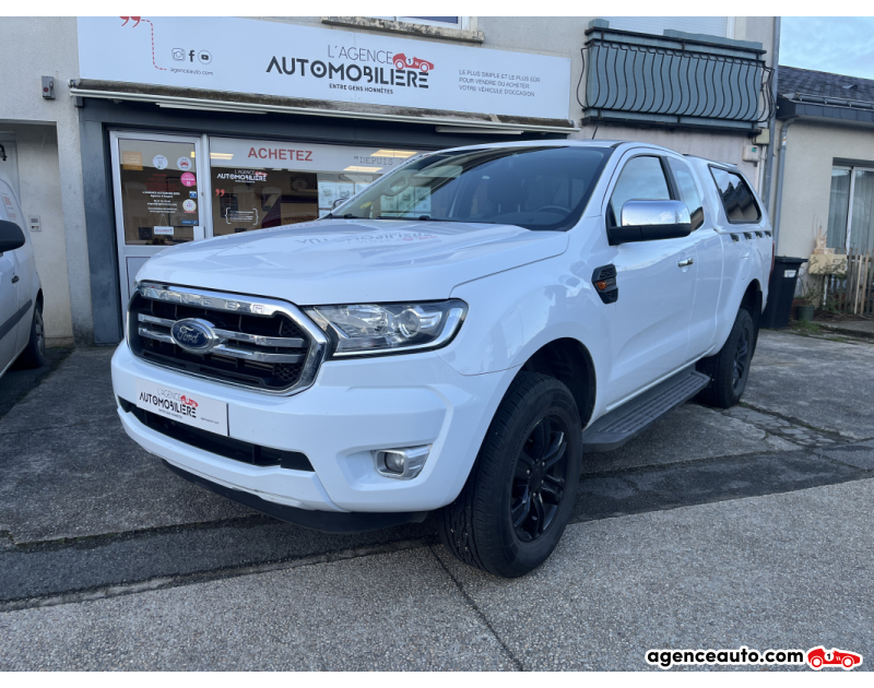 Achat voiture occasion, Auto occasion pas cher | Agence Auto Ford Ranger SUPER CAB XLT 2.0 EcoBlue 170ch 4x4 Blanc Année 2020 Manuelle Diesel