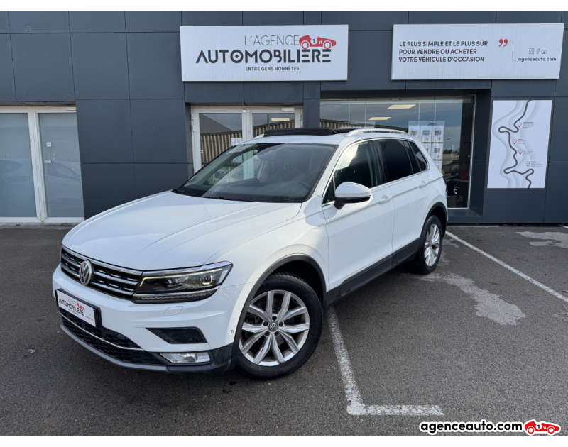 Acquisto Auto Usate, Auto Usate Economiche | Agenzia Automobiliare Volkswagen Tiguan 2.0l TDI 190ch DSG7 4 Motion Carat Blanc Anno 2017 Automatique Diesel