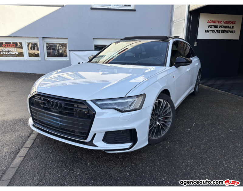 Gebrauchtwagenkauf, Günstige Gebrauchtwagen | Automobilienagentur Audi A6 AVANT 55 TFSIE 367 COMPETITION - Toit ouvrant panoramique - Sièges chauffants Blanc Jahr 2021 Automatique Hybride rechargeable