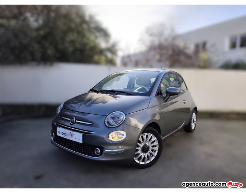 Achat voiture occasion, Auto occasion pas cher | Agence Auto Fiat 500 1.2 65cv lounge garantit 6 mois national Gris Année 2019 Manuelle Essence
