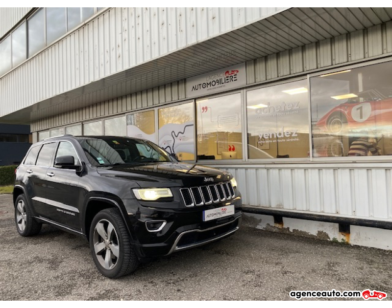 Aankoop Gebruikte Auto, Goedkope Gebruikte Auto | Agence Auto Jeep Grand Cherokee Overland V6 3.0D 257 CV - Garantie 12 mois Noir Jaar 2015 Automatique Diesel