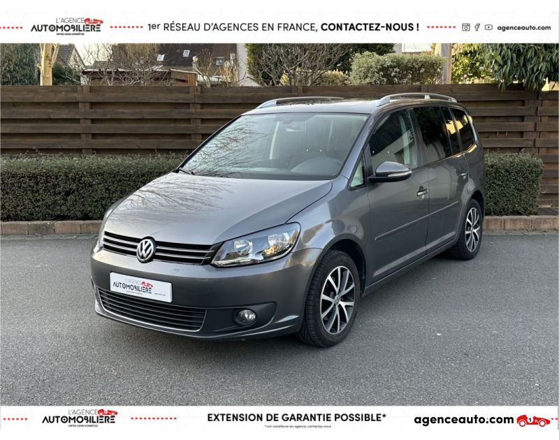 Achat voiture occasion, Auto occasion pas cher | Agence Auto Volkswagen Touran II 1.6 TDI 105 FAP CONFORTLINE 7PL Pack VOYAGE Gris Année 2012 Manuelle Diesel