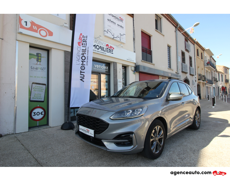 Gebrauchtwagenkauf, Günstige Gebrauchtwagen | Automobilienagentur Ford Kuga 1.5 TDCI ECOBLUE 120CV ST LINE - SUIVI COMPLET FORD - GARANTIE 3 MOIS - Gris Jahr 2020 Automatique Diesel