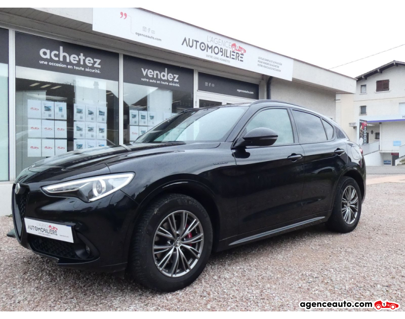 Achat voiture occasion, Auto occasion pas cher | Agence Auto Alfa Romeo STELVIO 2.2 Diesel 210ch Veloce Q4 AT8 MY21 Noir Année 2021 Automatique Diesel