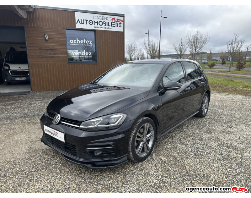 Achat voiture occasion, Auto occasion pas cher | Agence Auto Volkswagen Golf VII PHASE 2 1.5 TSI 150 CH DSG7 BOITE AUTO CARAT R-LINE Noir Année 2018 Automatique Essence
