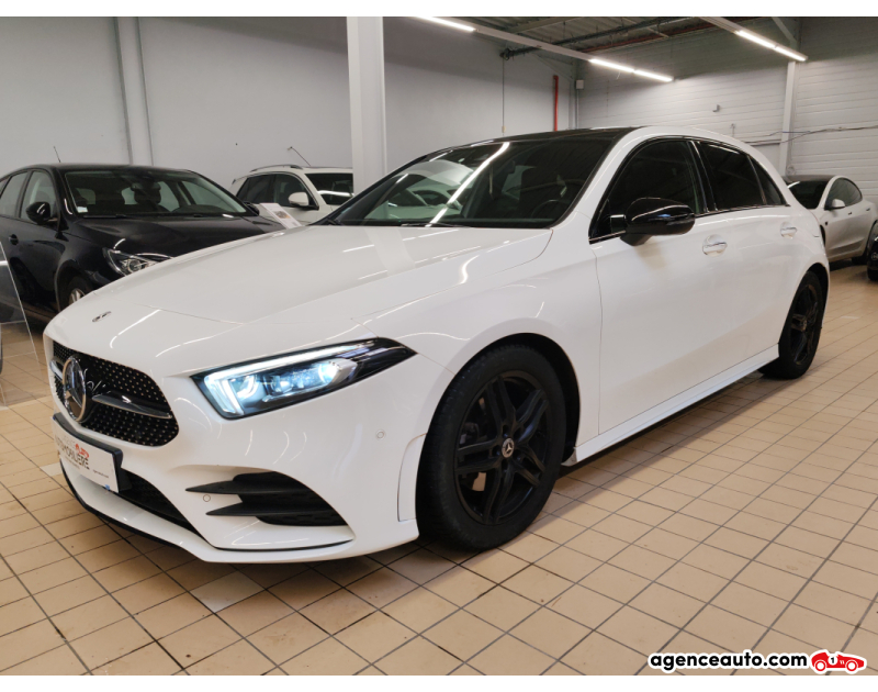 Achat voiture occasion, Auto occasion pas cher | Agence Auto Mercedes Classe A IV 180 D AMG LINE 7G - DCT Blanc Année 2020 Automatique Diesel