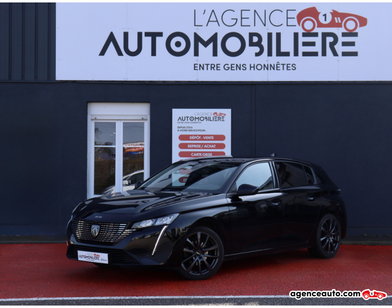 Achat voiture occasion, Auto occasion pas cher | Agence Auto Peugeot 308 1.2 i 130 Allure Pack (Caméra 360, Carplay, Lane assist...) Noir Année 2022 Manuelle Essence