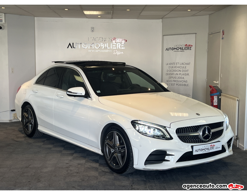 Achat voiture occasion, Auto occasion pas cher | Agence Auto Mercedes Classe C 220D 194ch AMG Line 9G-Tronic Toit ouvrant Burmester Caméra 360 Sièges chauffants Blanc Année 2020 Automatique Diesel