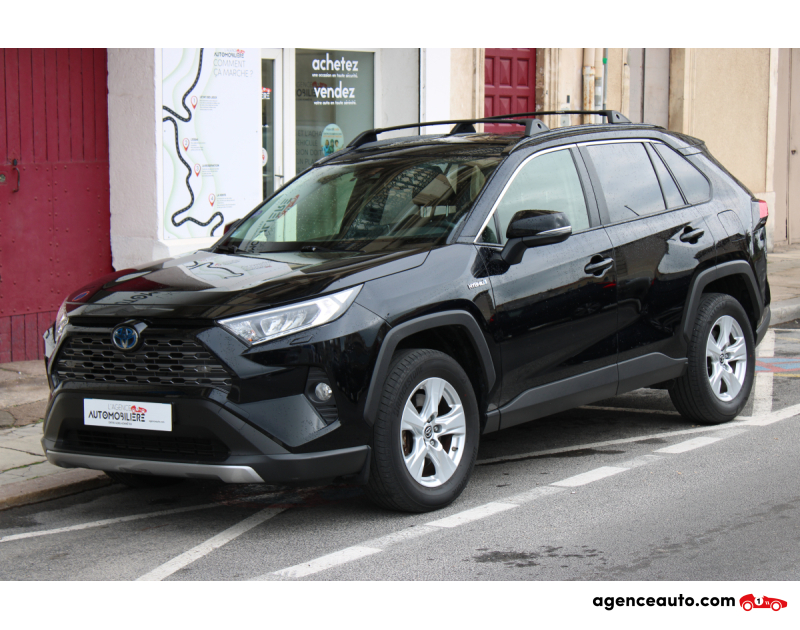 Achat voiture occasion, Auto occasion pas cher | Agence Auto Toyota RAV4 2.5 218H 175 HYBRID FULL-HYBRID 1.6KWH DYNAMIC 4X2 BVA ( Coffre électrique, Carplay, Caméra ... ) Noir Année 2021 Automatique Hybride