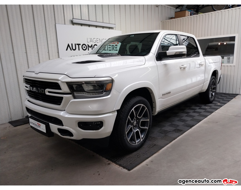 Aankoop Gebruikte Auto, Goedkope Gebruikte Auto | Agence Auto Dodge Ram 1500 CREW CAB 5.7 400 LARAMIE 4WD BVA Blanc Jaar 2019 Automatique Essence