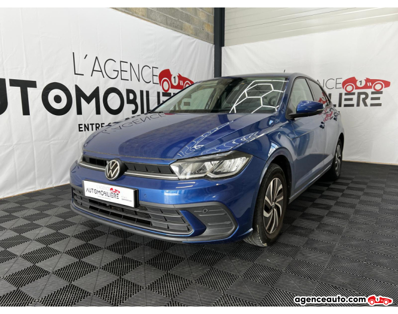 Achat voiture occasion, Auto occasion pas cher | Agence Auto Volkswagen Polo 1.0 TSI 95 S&S BVM5 Life Plus Bleu Année 2023 Manuelle Essence