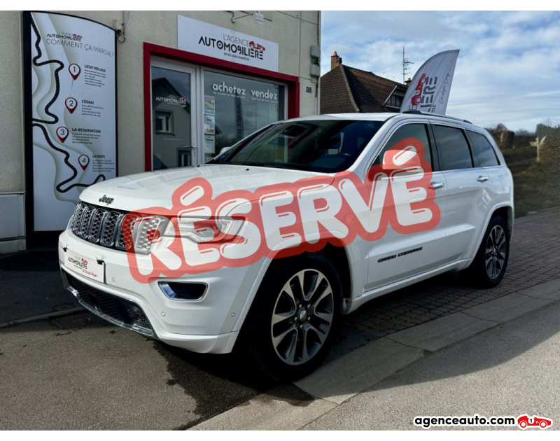 Compra de Coches Usados, Coches Usados Baratos %'|'% Agence Auto Jeep Grand Cherokee IV Phase 2 3.0 CRD V6 250ch 4WD Overland Blanc Año 2019 Automatique Diesel