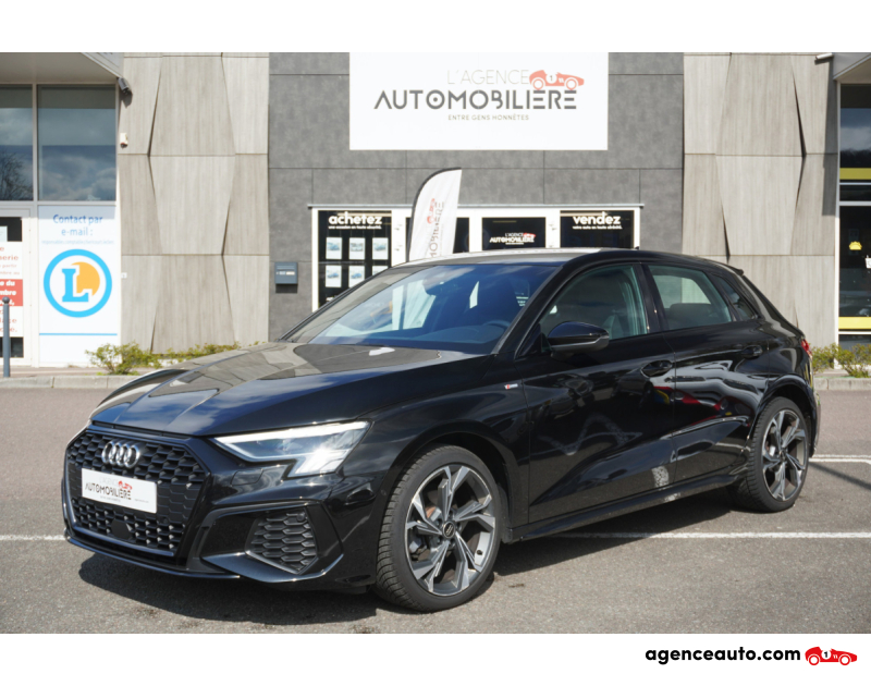 Achat voiture occasion, Auto occasion pas cher | Agence Auto Audi A3 Sportback 30 TDI 116 ch S Tronic7 S Line 1ère Main Noir Année 2023 Automatique Diesel