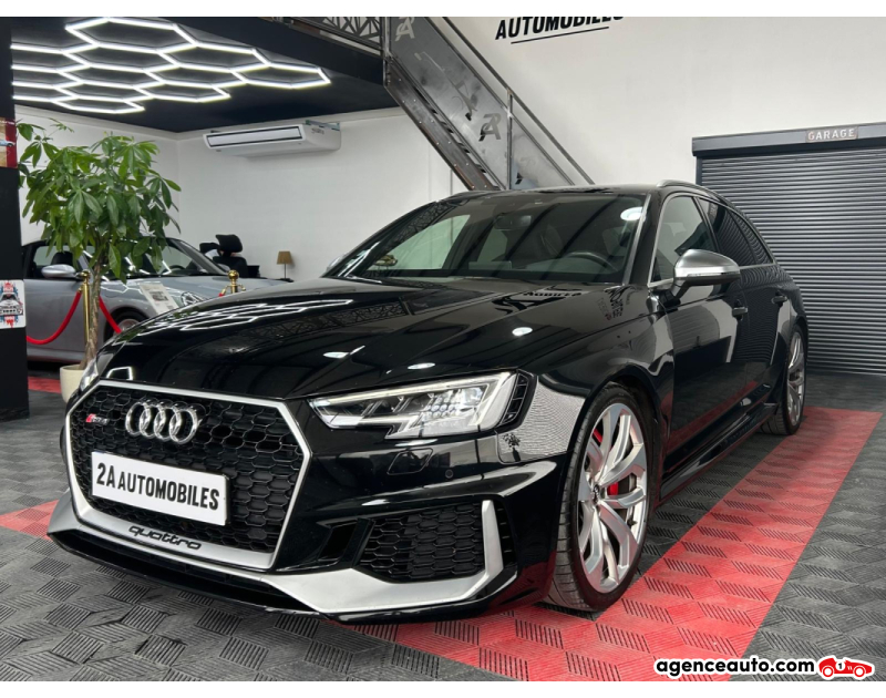 Aankoop Gebruikte Auto, Goedkope Gebruikte Auto | Agence Auto Audi RS4 AVANT Quattro 2.9 V6 TFSI - 450 CH - Tiptronic 8 Noir Jaar 2018 Automatique Essence