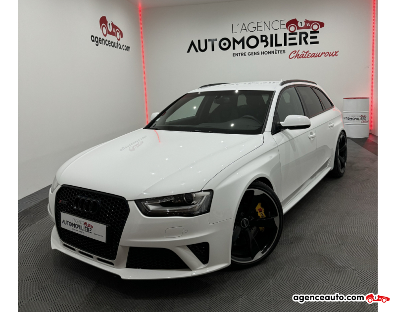 Achat voiture occasion, Auto occasion pas cher | Agence Auto Audi RS4 B8 AVANT V8 4.2 FSI 450CV TIPTRONIC QUATTRO SIEGES CUIR RS/KEYLESS/JANTES 20' ROTOR+ETRIERS OR/HAYON ELECT/GPS/REGUL/MULTIMEDIA/ECHAP RS Blanc Année 2012 Automatique Essence
