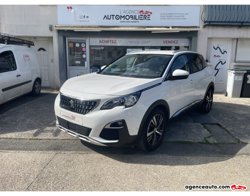 Achat voiture occasion, Auto occasion pas cher | Agence Auto Peugeot 3008 II 1.6 BlueHDi EAT6 120 cv - Allure - Boîte auto Blanc Année 2018 Automatique Diesel