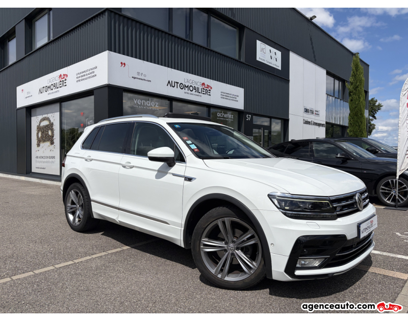 Achat voiture occasion, Auto occasion pas cher | Agence Auto Volkswagen Tiguan R-LINE 2.0 TDi 16V BMT DSG7 150CV BVA - GARANTIE 12 MOIS Blanc Année 2017 Automatique Diesel