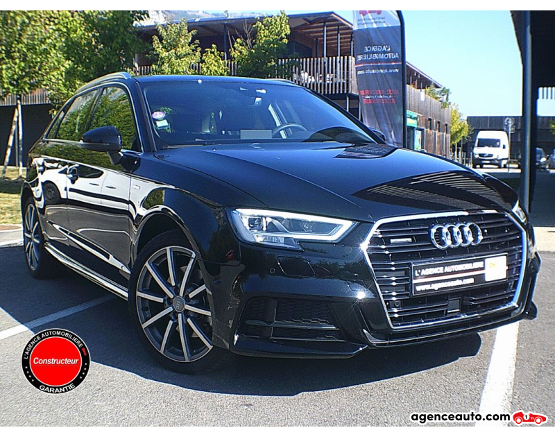 Aankoop Gebruikte Auto, Goedkope Gebruikte Auto | Agence Auto Audi A3 Sportback 2.0 TFSi 190 ch S-Tronic7 Quattro Design Luxe Pack S-Line Violet Jaar 2017 Automatique Essence