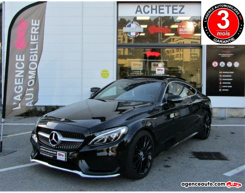 Compra de Coches Usados, Coches Usados Baratos %'|'% Agence Auto Mercedes Classe C Coupé 220 d 170ch Sportline pack AMG 9G Suréquipé Noir Año 2017 Automatique Diesel